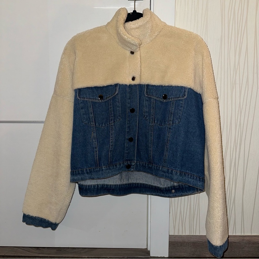Athina teddy denim jacket